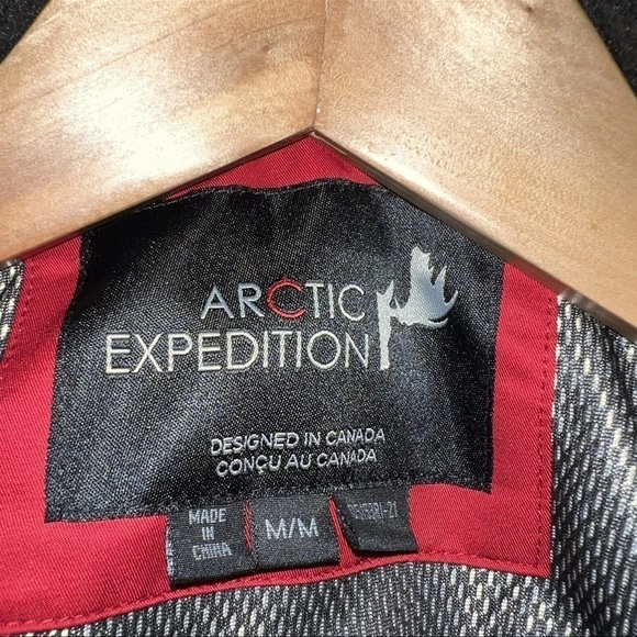 Heavy Down Coat Artic Expedition Women's Red Size Medium - Picture 5 of 6